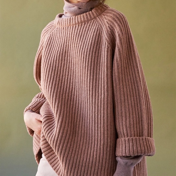 NWT 100% wool DEMY LEE Ari SWEATER in mushroom - Picture 2 of 4